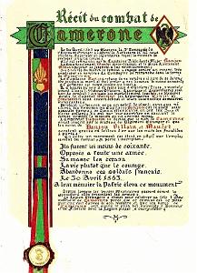 ALGERIE - LEGION - RECIT DES COMBATS DE CAMERONE